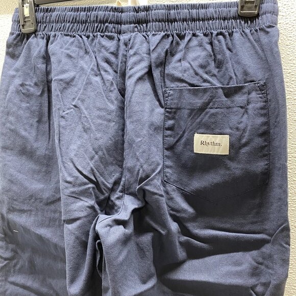 NEW RHYTHM Linen Jam Casual Pants • Navy Blue - Picture 5 of 9